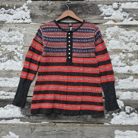 Free People Nordic Striped Henley - Picture 3 of 4